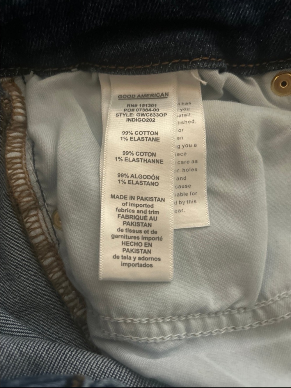 Good American Good Waist Crop Jeans - Medium Blue - Picture 4 of 4